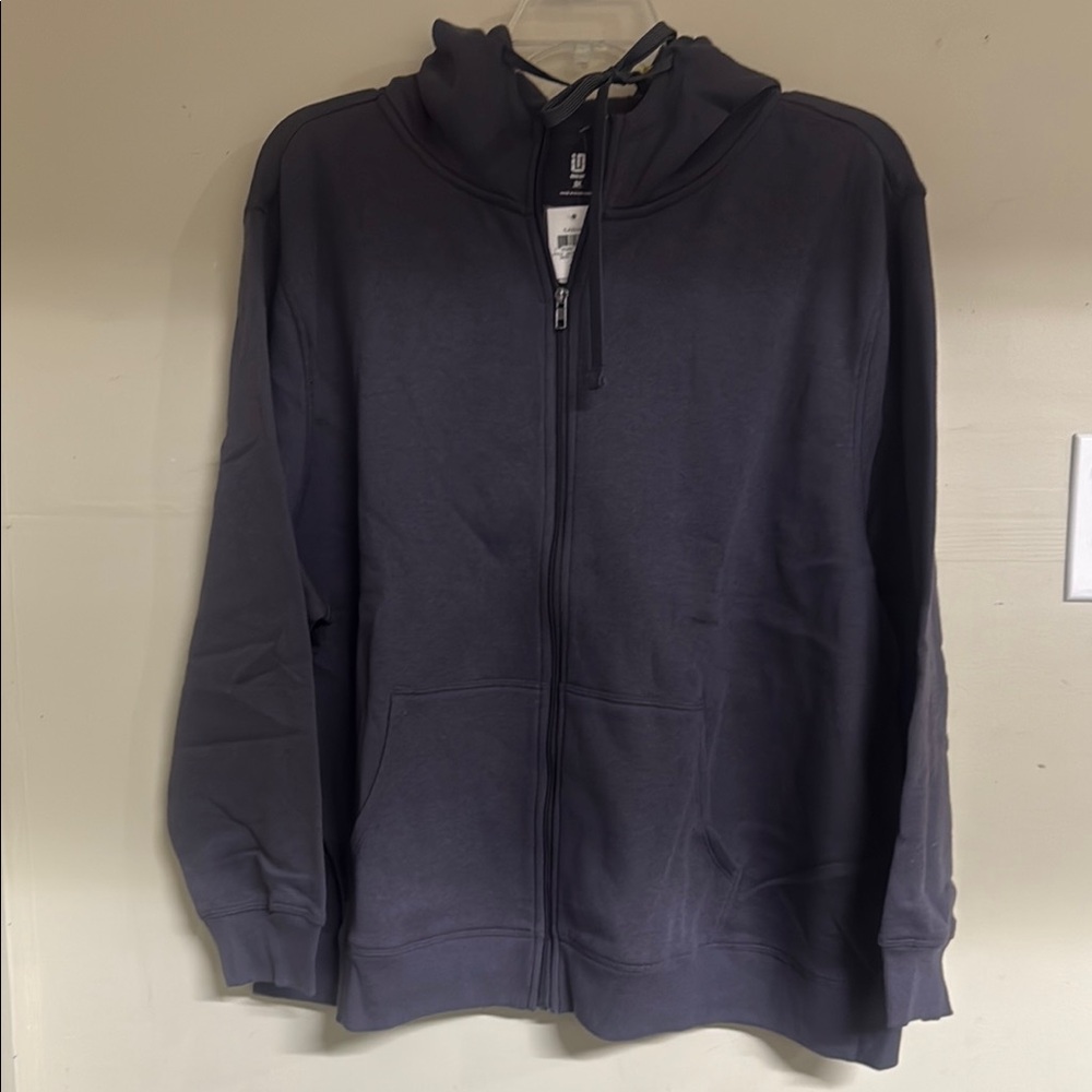 Ideology Black Zip Up Sweater with Minimalist Design
